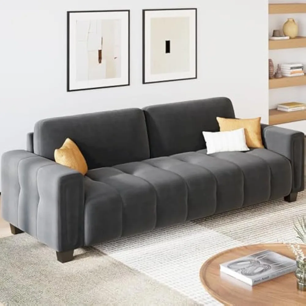 

80.7 Sofa Couch for Living Room, Modern Loveseat Sofa with Extra Deep Seats, Comfy Armrests, 3-Seater Sofa, Couches