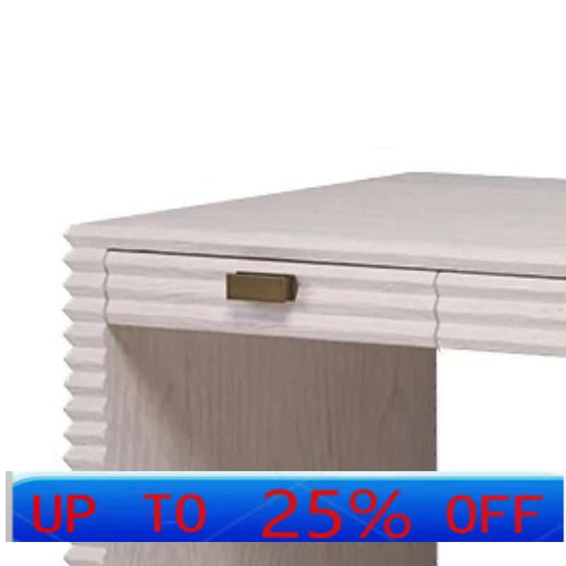 

LH modern simple desk, ivory white creative home computer desk writing desk