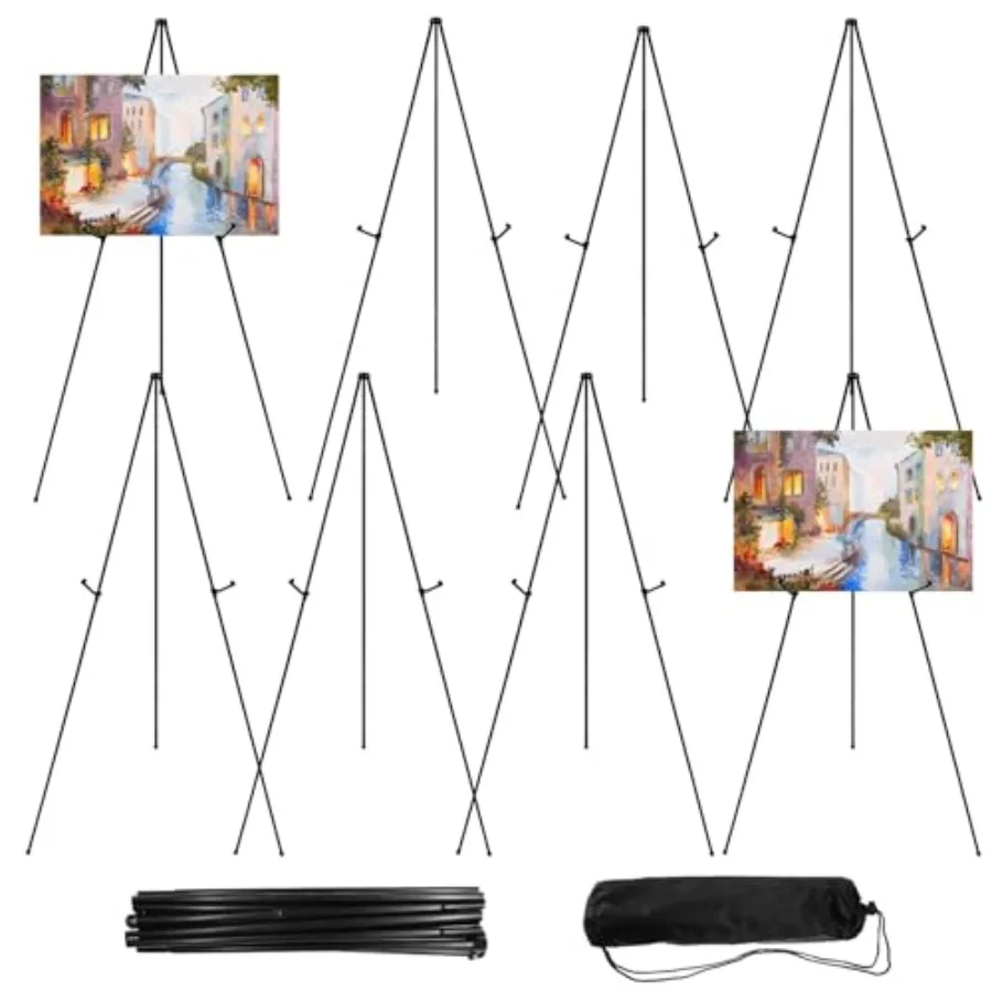 Easel Stand for Wedding Sign Stand Inch Portable Picture Stands for Display Tripod Artist Easel for Painting Floor Wedding Welc