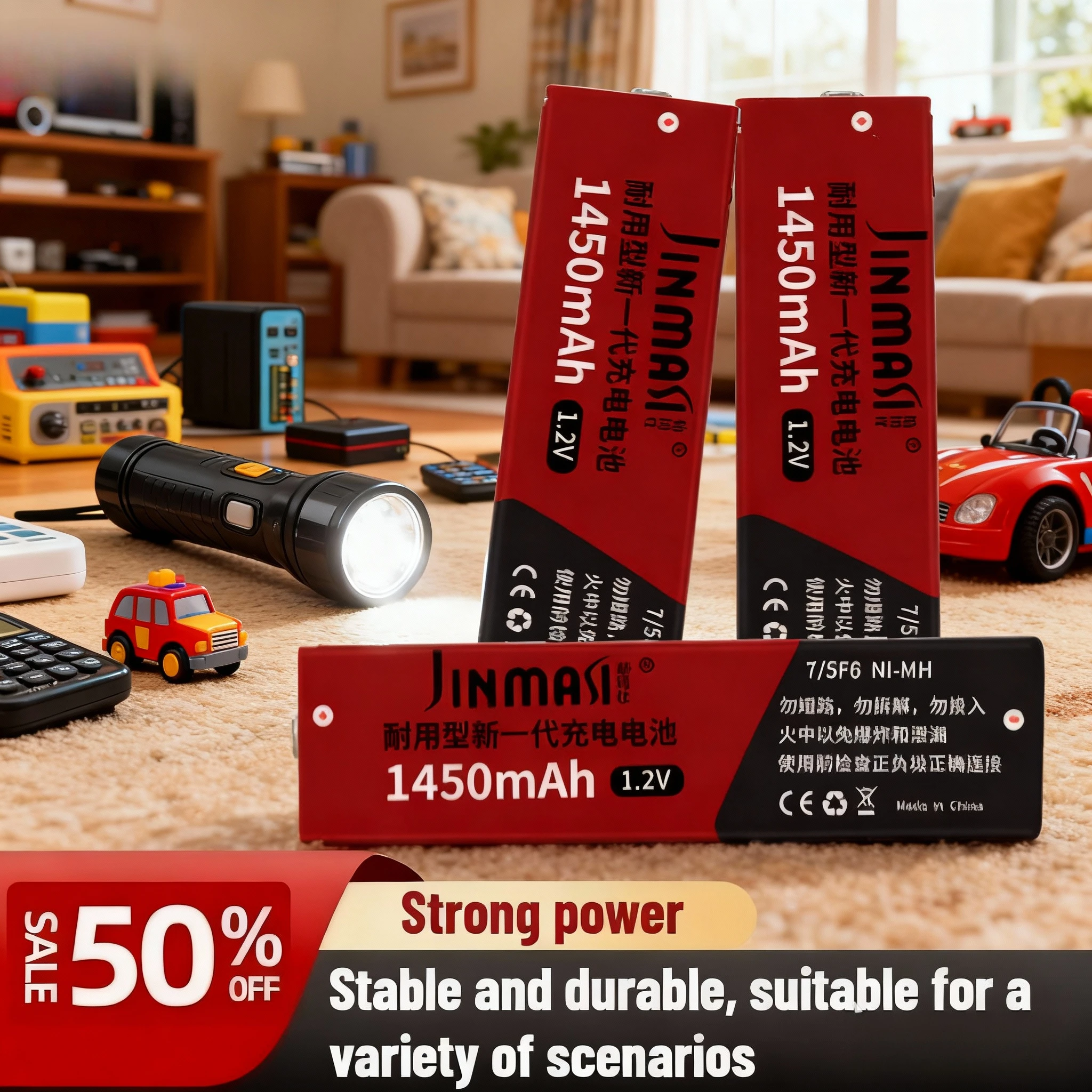 

1.2V 1450mAh Ni-MH Chewing Gum Battery 7/5F6 67F6 Rechargeable for Universal Portable Equipment