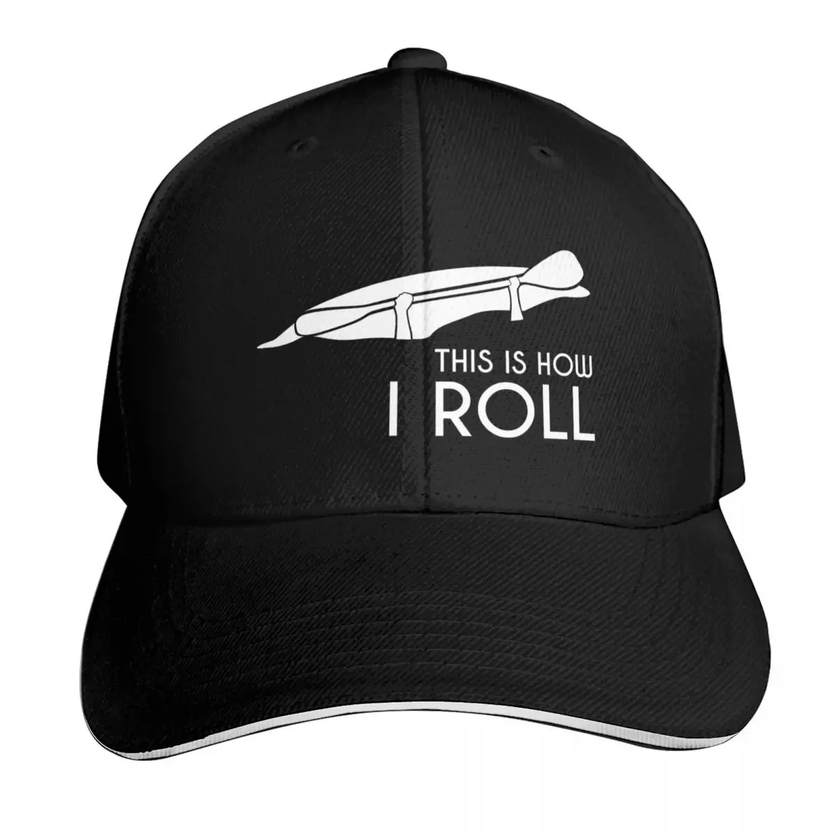Whitewater Kayak This is How I Roll Baseball Cap Contrast Two Tone Brim Snapback Flat Bill Strapback Dad Hat