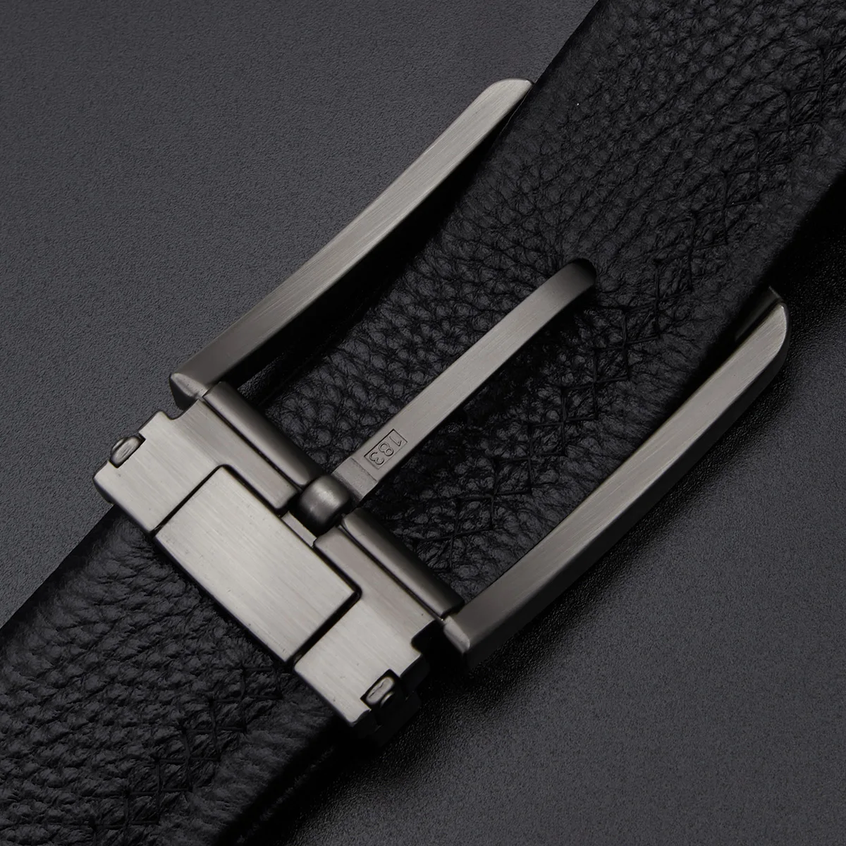 BISON DENIM Genuine Leather Alloy Pin Buckle Luxury Brand Leather Strap Belt for Men Vintage Designer Belt High Quality N71741