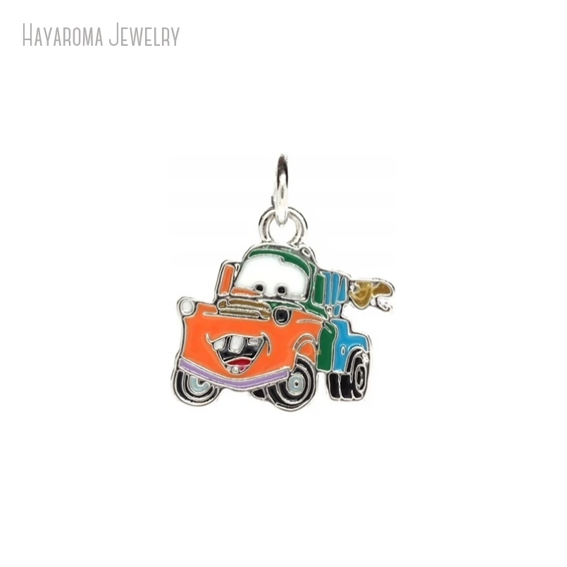 10Pcs Silver Color Metal Wholesale Pendant Enamel Crane Copper Jewelry Charms PM52691