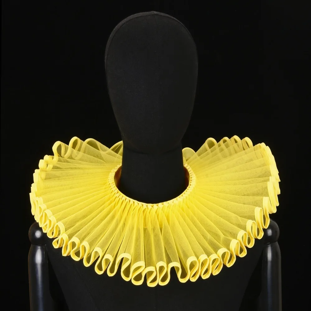 Detachable Shakespeare Neck Ruffled Collar Vintage Victorian Costume Renaissance False Collar Elegant