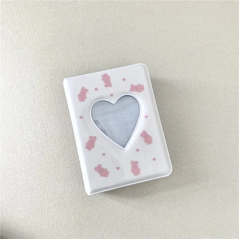 Cute Love Heart Hollow  Album   Mini Photo Album 3 Inch  Card Binder Name Card Photocard Holder 40 Pockets