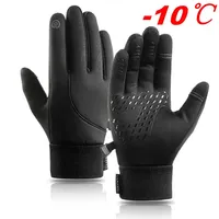 Waterproof Cycling Gloves for Winter, Touch Screen, Bicycle, Outdoor, Scooter, Windproof, Riding, Motorcycle, Ski, Warm Bike Glo