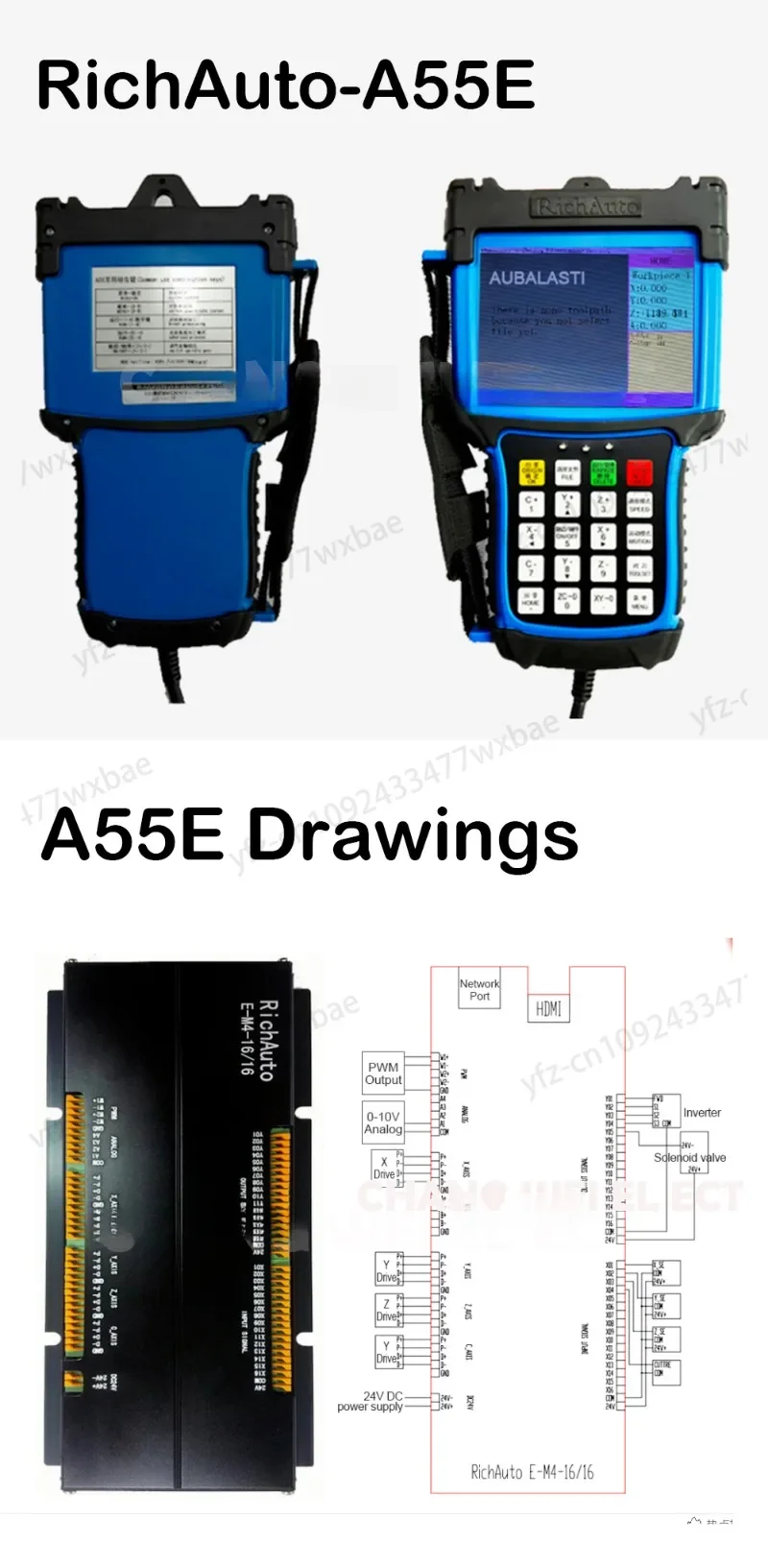 Originale A51/a55/a57/a58 Controller Cnc 3 assi 4 assi controllo Router Cnc staffa perno cilindro Atc