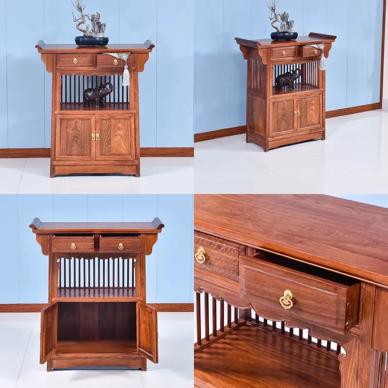 For Solid Wood Mahogany Rosewood Dining Side Cabinet Chinese Style Storage Console Table Entryway Furniture Home Decor