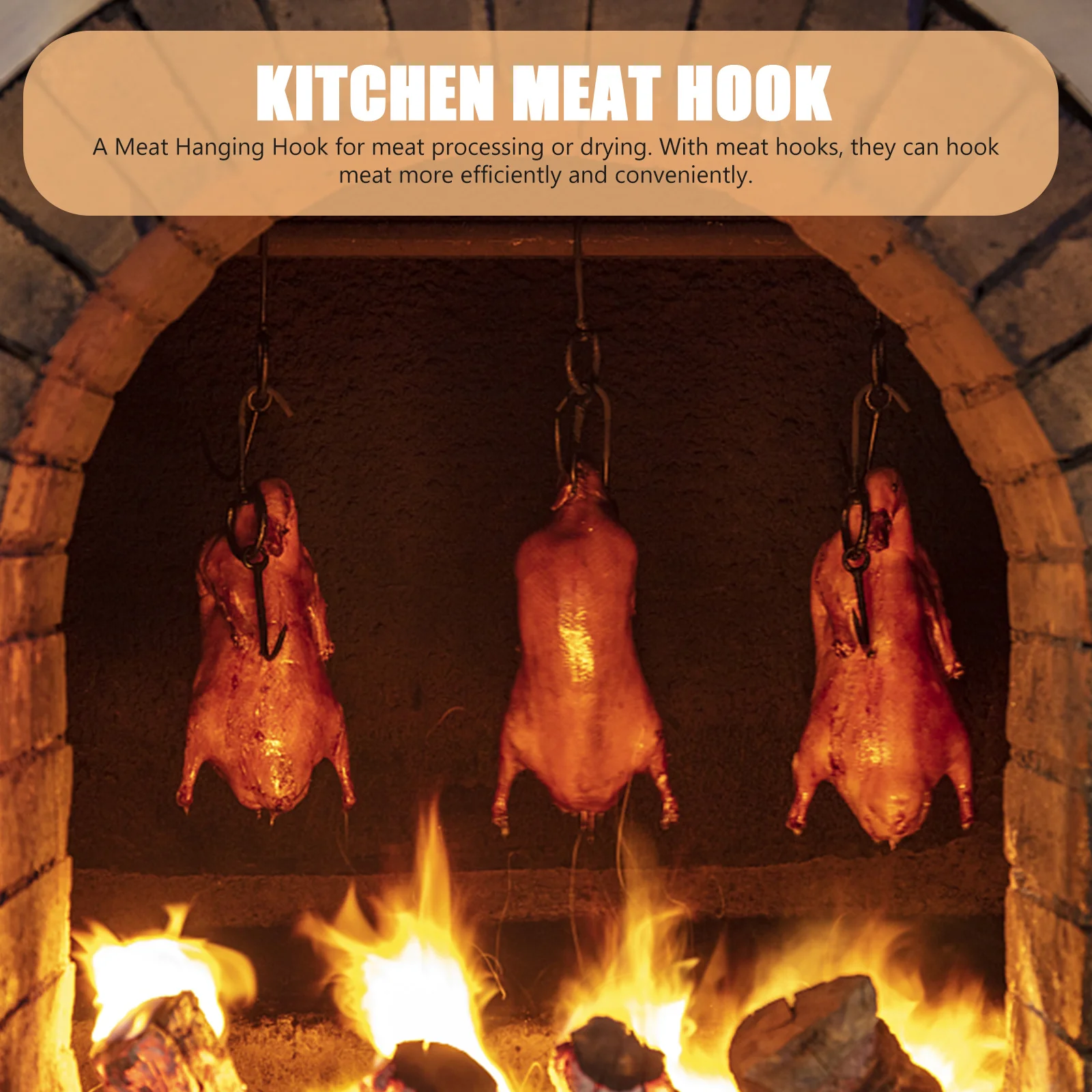 

Stainless Steel Meat Hook Wear Resistant For Butchering Hanging Kitchen Gadgets Grill Processing Poultry Sausage Hanger