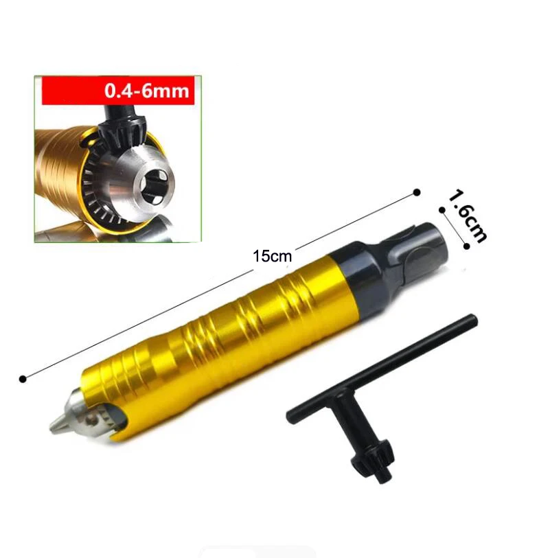 

Rotary Angle Grinder Attachment Flexible Flex Shaft + 0.3-6.5mm Drill Chuck Handpiece For Power Electric Drill Dremel Tool