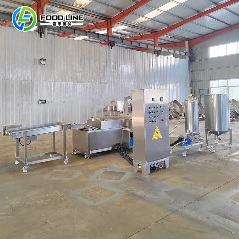 Full Automatic Continuous Fryer Machine Frequency Speed Control for Frozen Prepared Food Manufacturing