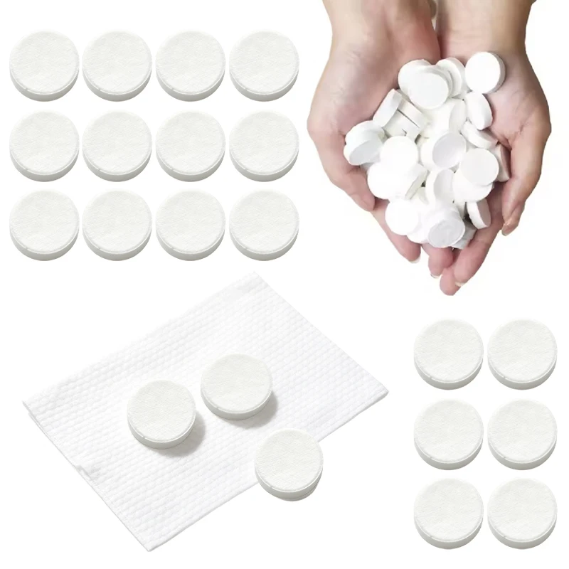 60-120PCS/Pack Compressed Towel Portable Travel Tissues Expandable Wipes for Home Camping Business Trip Hand Cleaning Supply ZYF