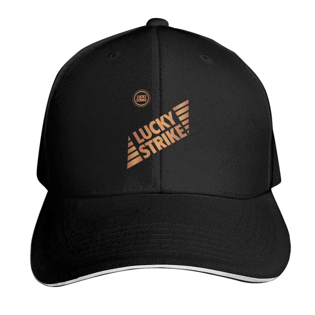 Lucky Strike GOLD Baseball Cap Moisture Wicking Quick Dry Curved Brim Classic Fit Low Profile Unstructured