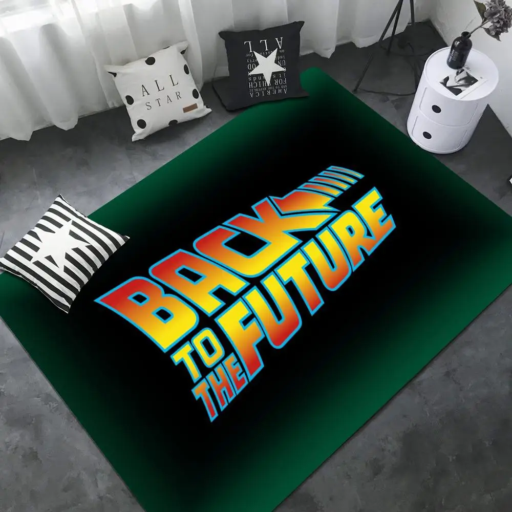 Retro Back To The Future Floor Mat Floor Mat INS Style Soft Bedroom Floor House Laundry Room Mat Anti-skid Household Carpets