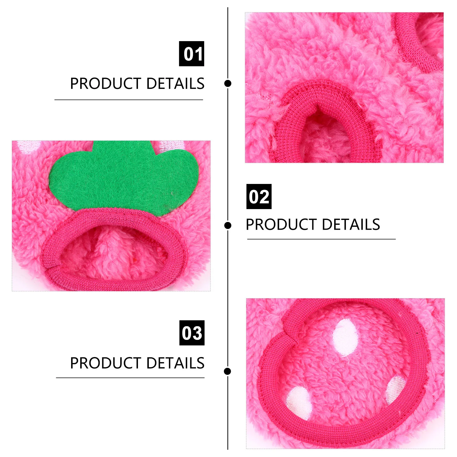

Dog Strawberry Clothes Pet Rabbit Costume Fleece Puppy Costumes for Small Dogs
