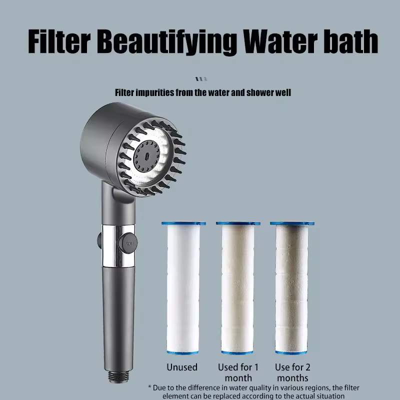 Shower filter four modes bathroom accessories head massage showerhead replete for shower heads knobs showers parts fixture home - Image 4
