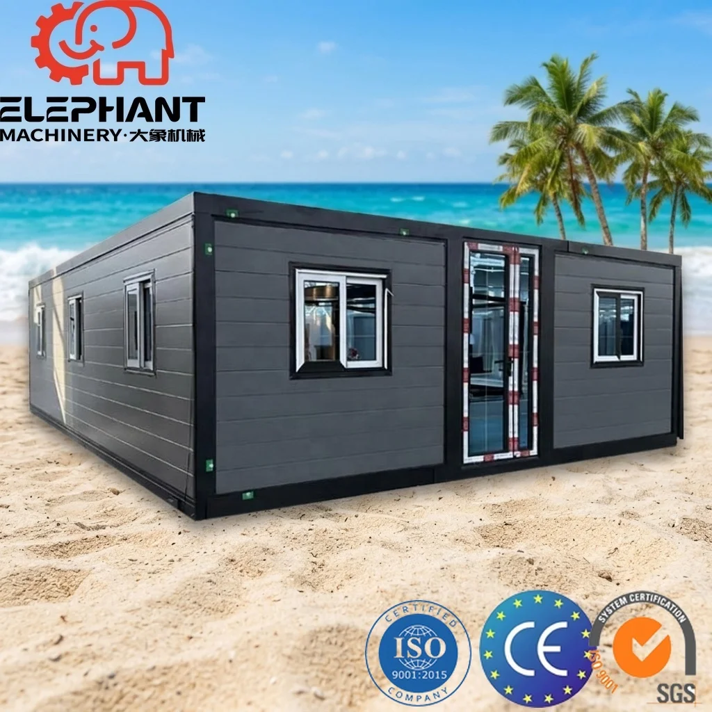 Factory Wholesale 20ft Expandable Container House Prefabricated House Kitchen Bathroom Sandwich Panel Walls Modern Design