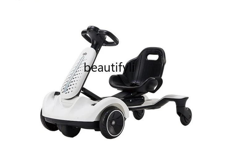 Children's electric kart electric balance car charging can seat children, men and women drift