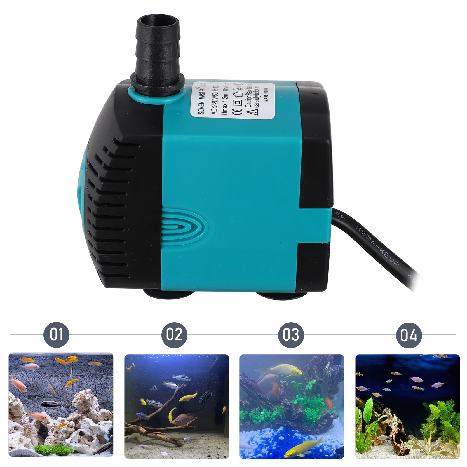 

12V 24V Submersible Water Circulation Fecal Suction Aquarium Pond Pump Low Tank Supplies Waterfall Pump For Small