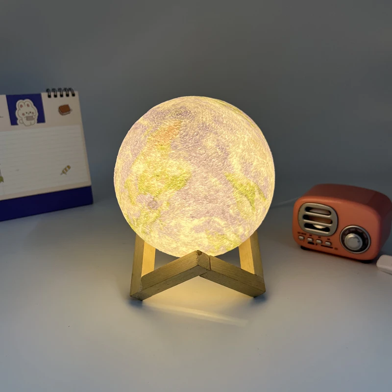 Moon Light Decoration for Home Planet Creative Table Lamp Led Lights Living Room Decoration Mood Bedroom Desk USB Night light