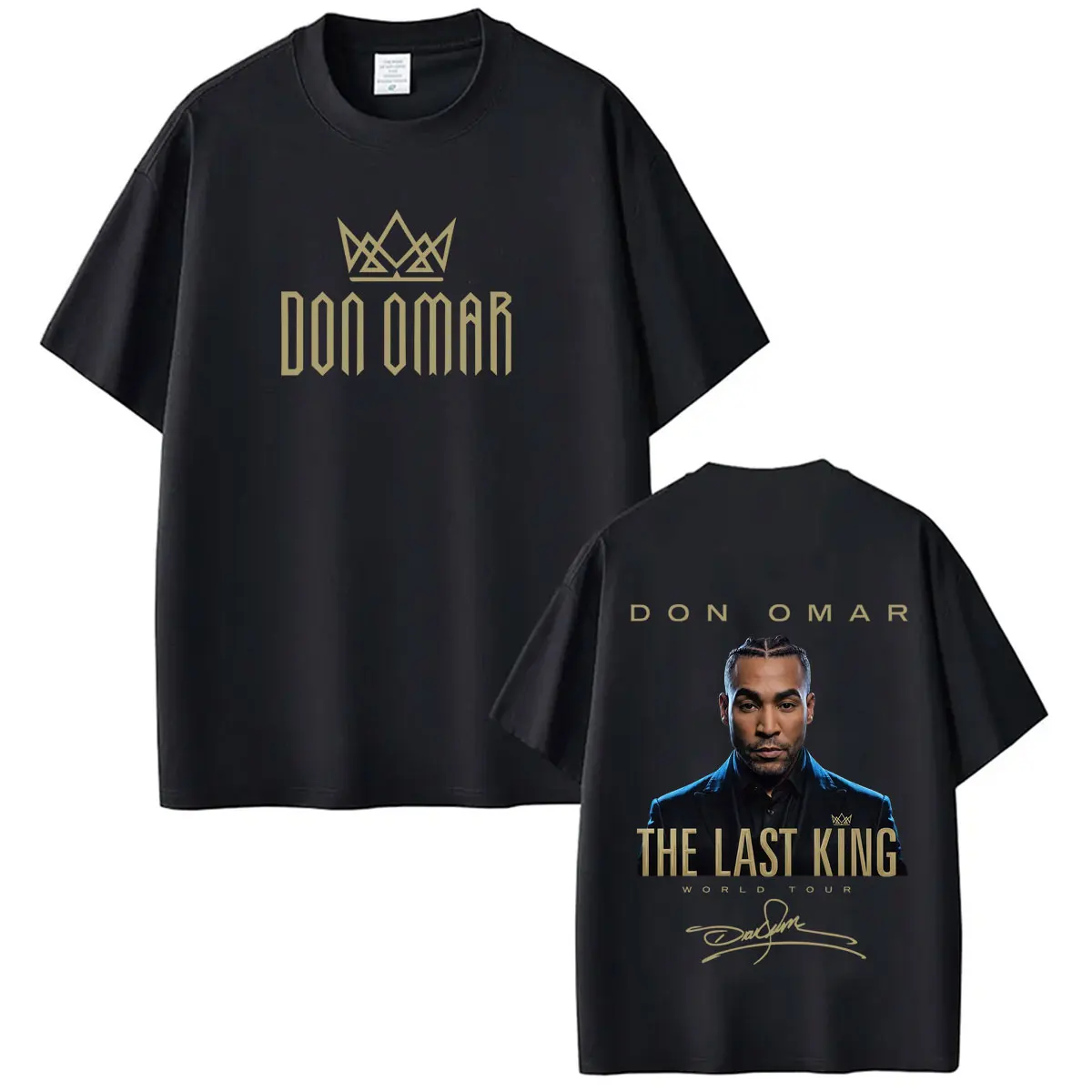 Rapper Don Omar The Last King Tour 2026 Print T-shirts Men Women Fashion T-shirts Short-sleeve Casual Cotton T-shirts Streetwear