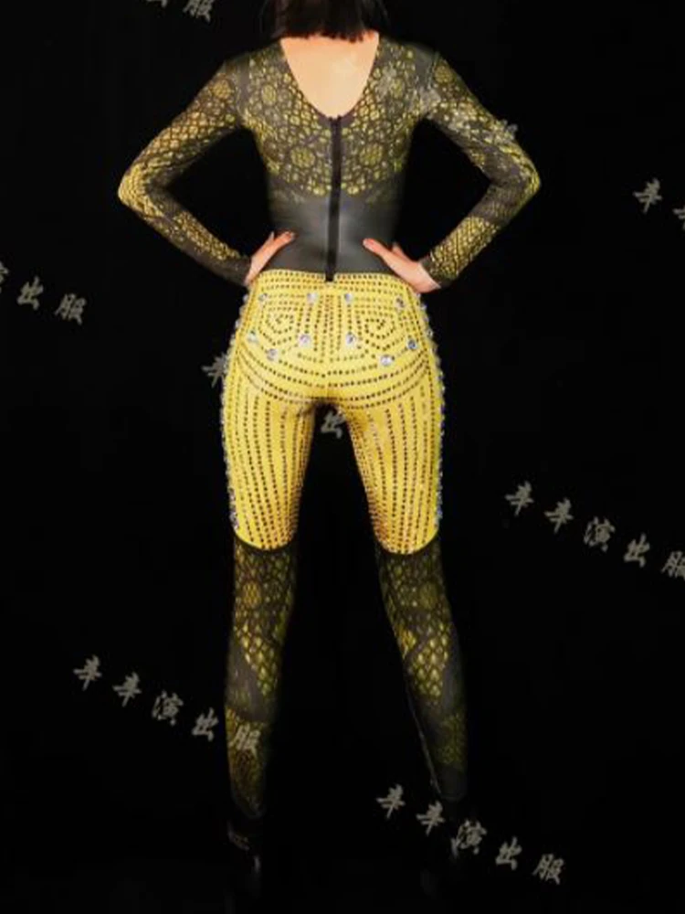 High Quality Hot Diamond Elastic Printed Jumpsuit 2024 New Fashion Customized Women\'S Clothing