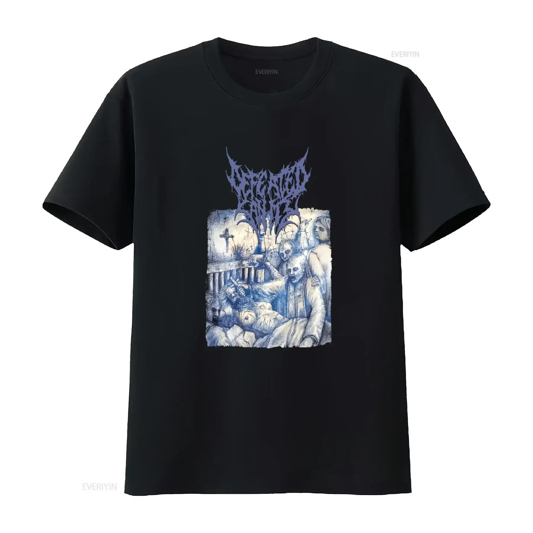 Defeated Sanity T Shirt Small Rare Brutal Death Metal Devourment Suffocation Design vintage Washed Breathable streetwear Soft