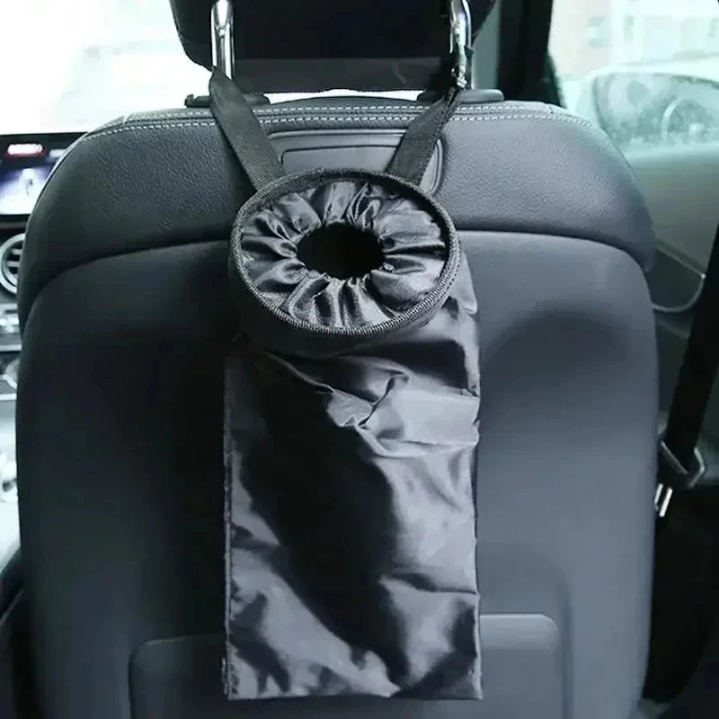 Sac poubelle suspendu pour voiture en tissu Oxford, poubelle portable pour dossier de siège, support de rangement pour déchets, outil de nettoyage intérieur de voiture