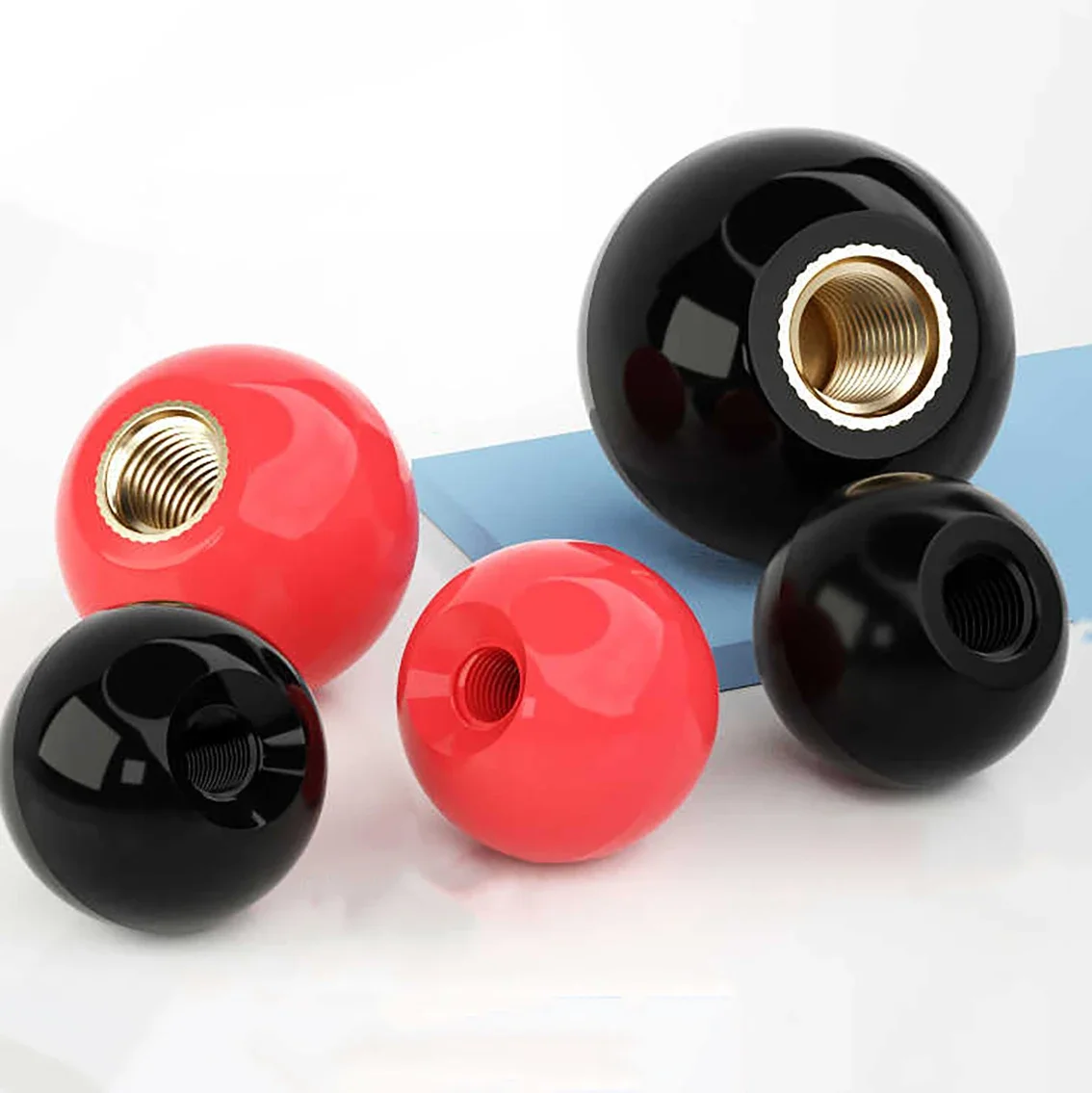1-10Pcs Spherical Threaded Head Clamping Nut Knob M4/5/6/8/10/12/16 Bakelite/Copper/Iron Core Ball Machine Tool Handwheel Handle