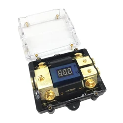 Car 1 in 2 out Fuse Holder Truck RVs Power Fuses Distribution Digital Voltage Display Circuit Protection Block