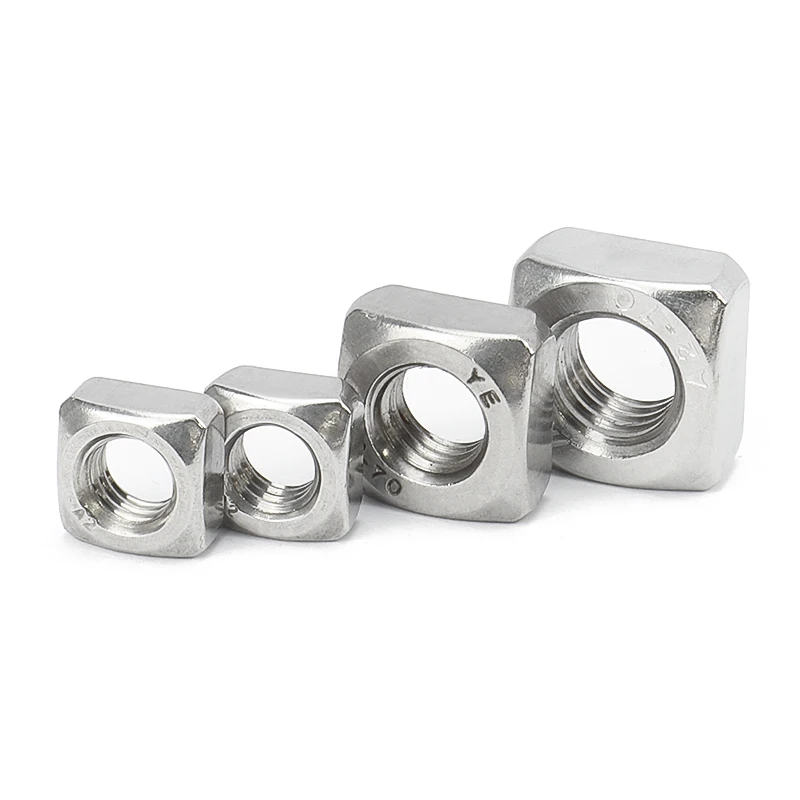20-50Pcs DIN557 GB39 M3 M4 M5 M6 M8 304 Stainless Steel Square Nuts