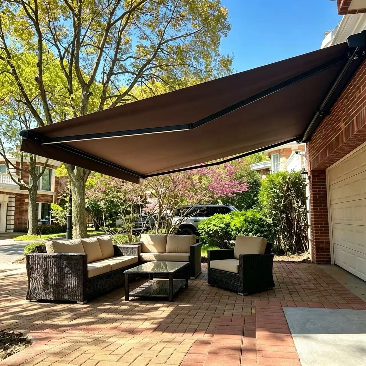 2026 Remote Control Full Cassette Awning Motorized Retractable Waterproof Windproof Canopy for Outdoor Villa Terracepromote sale