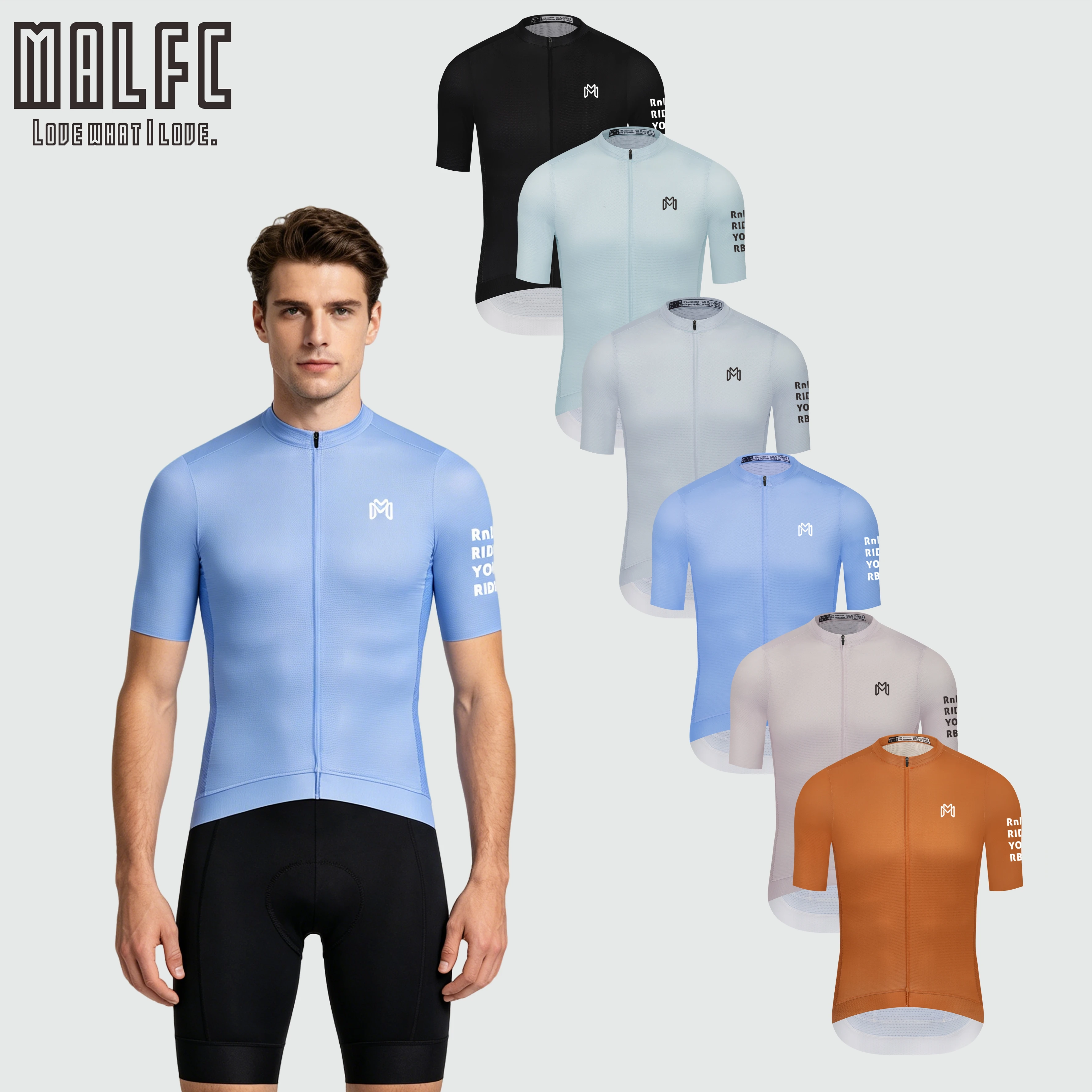 

Мужская летняя велосипедная майка MALFC: высококачественная командная одежда с коротким рукавом для велоспорта