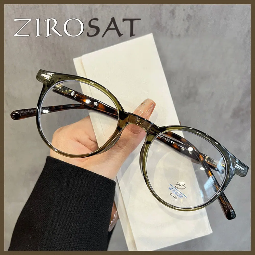 ZIROSAT D8008 New Non-magnetic tr90 Myopia Glasses Retro Square Optical Prescription Eyeglasses Frame For Men Or Women