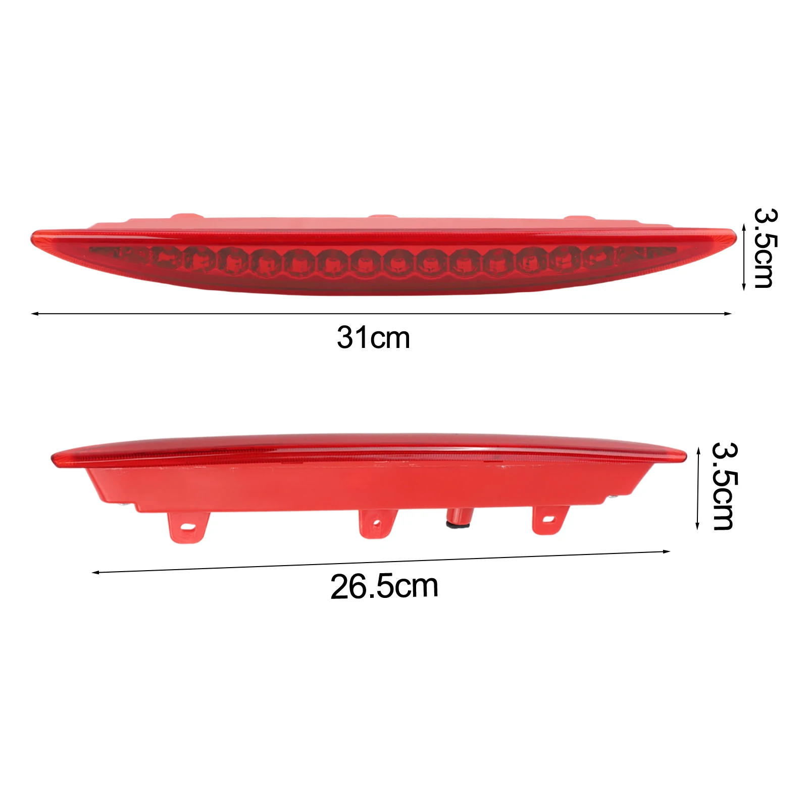 

Rear Brake Light High Stop Light Practical Design Wear-Resistant ABS Material Direct Fit High Mount Brake Light