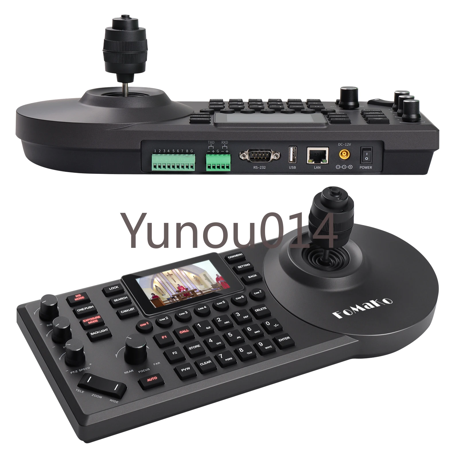 

Fomako 2023 Hot Sale OEM ODM KC PTZ Camera Controller Keyboard PoE NDI Camera Controller IP Kc608 N PTZ Controller