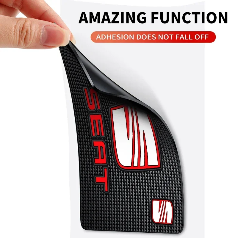 Car Ornament PVC Anti-Slip Mat Sticky Pad Dashboard For Seat Leon Ibiza Ateca Arona Alhambra Altea Arosa Cordoba Exeo Mii Toledo