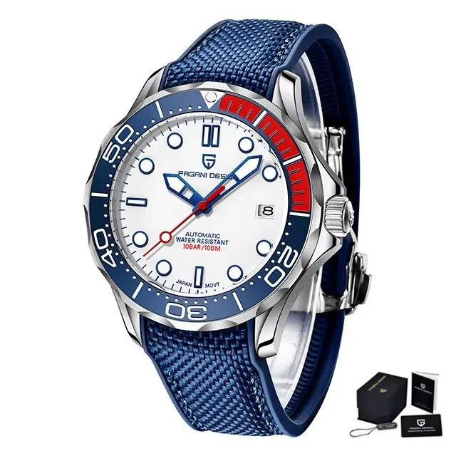 2025 Nieuwe PAGANI ONTWERP 007 Heren Horloges Luxe Automatische Horloge Voor Man Mechanische Horloges NH35 Mannen Gift AR Saffier spiegel