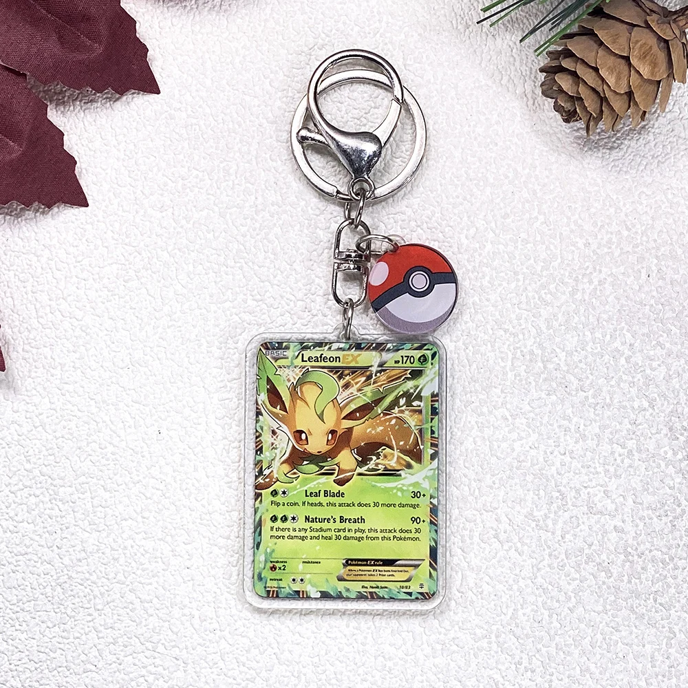 Pokémon Pikachu Bulbasaur Eevee Squirtle Niedlicher Schlüsselanhänger, Zubehör, Acryl-Anhänger, Anhänger für Tasche, Schlüsselhalter, Rucksack-Dekoration