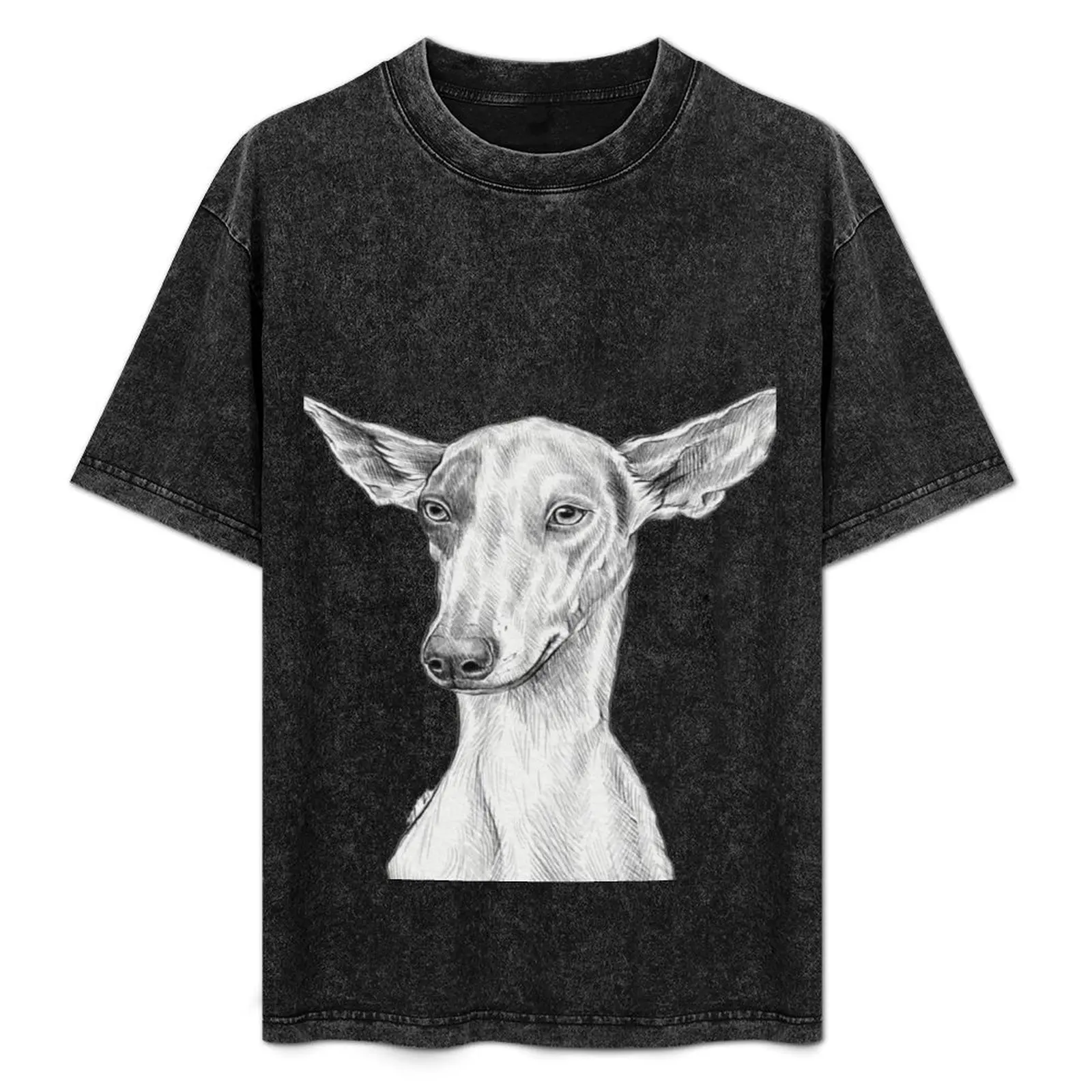 

podenco ibecenco T-Shirt Simple Line Art Print Tee