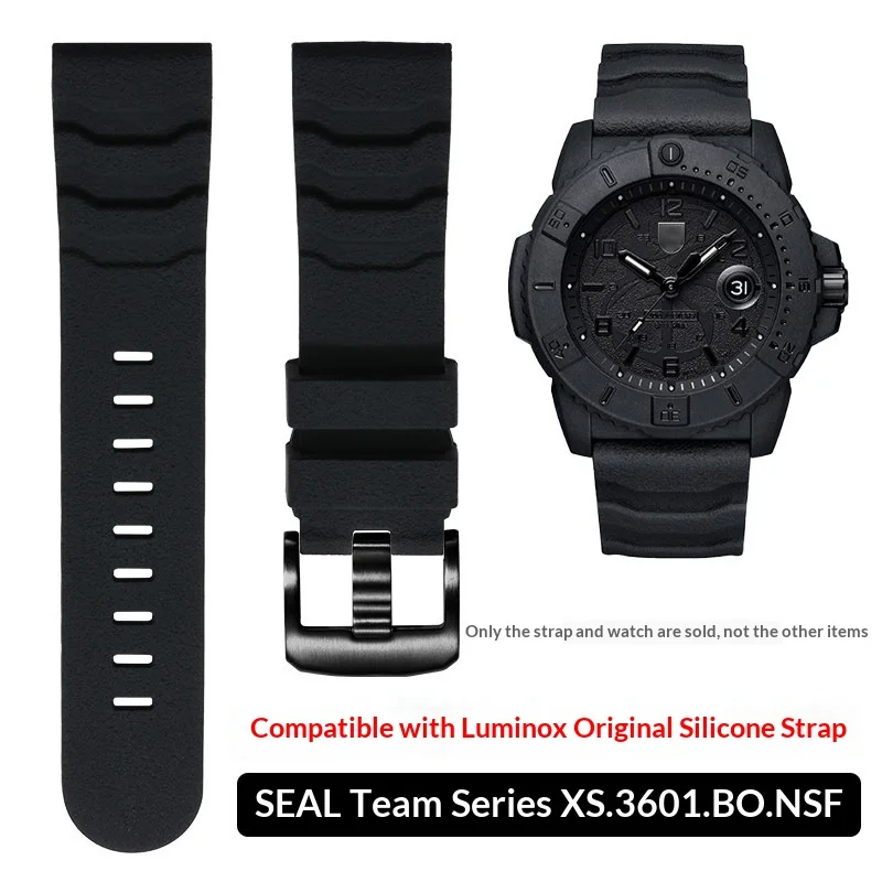 22mm 24mm Silicone Rubber Watch Strap Replacement Band for Casio PRG-600 PRG-650Y Luminox Watches Soft Waterproof Wristband