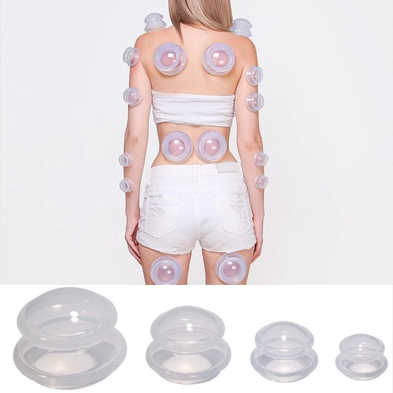 

4PCS Silicone Cupping Therapy Set Massage Vacuum Suction Cup Face Body Cupping Cups Masajeador Ventosas Anti Cellulite Massager