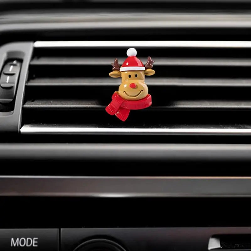 Car Aromatherapy Vent Clips Christmas Car Cartoon Air Freshener Holiday Vehicle Air Freshener Festival Car Accessories For Purif