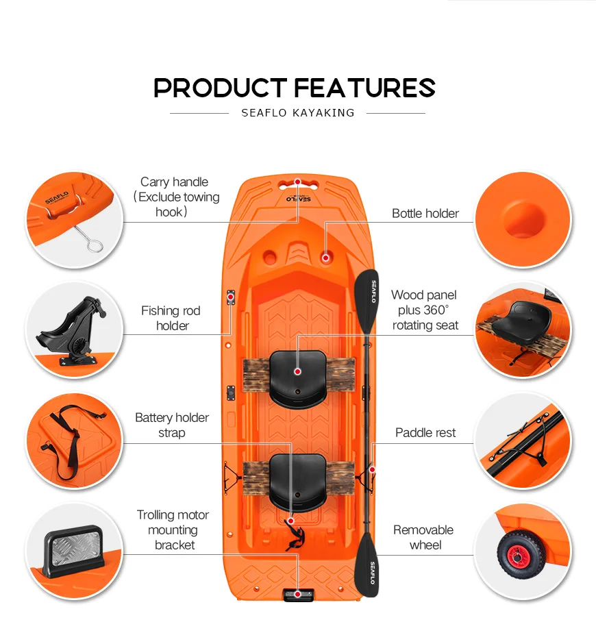 Picture 6: High Quality Sit on TopTwo Person Kayak Rowing Boatpromote sales