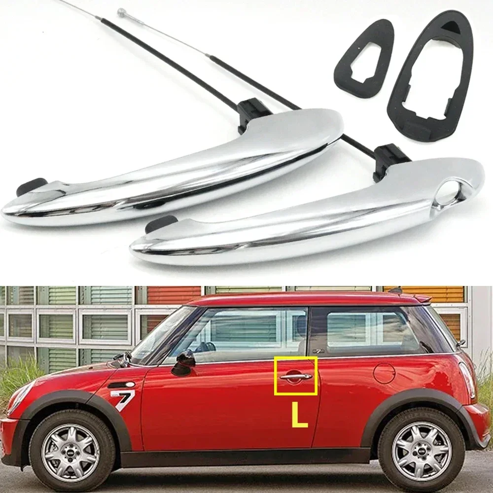 

Exterior Front Left Right Chrome Silver Door Handle For BMW Mini Cooper R50 R51 R52 R53 R54 R55 R56 R57 R58 R59 2002-2015