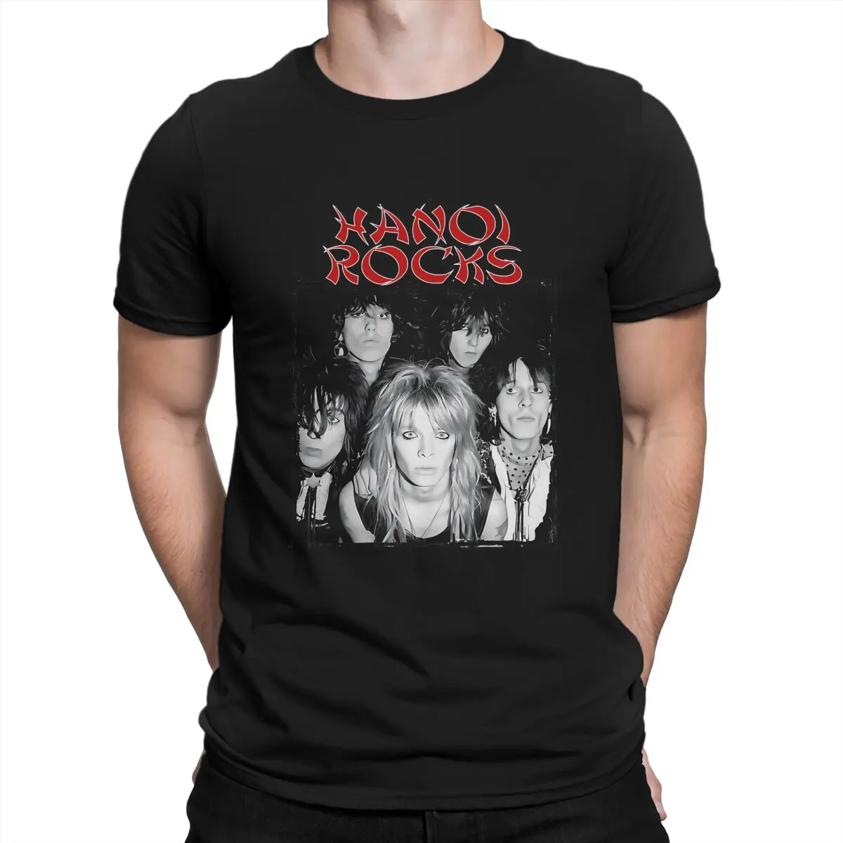 Hanoi Rocks Men T Shirt Hanoi rocks Novelty Tee Shirt Short Sleeve O Neck T-Shirt 100% Cotton Adult Clothes