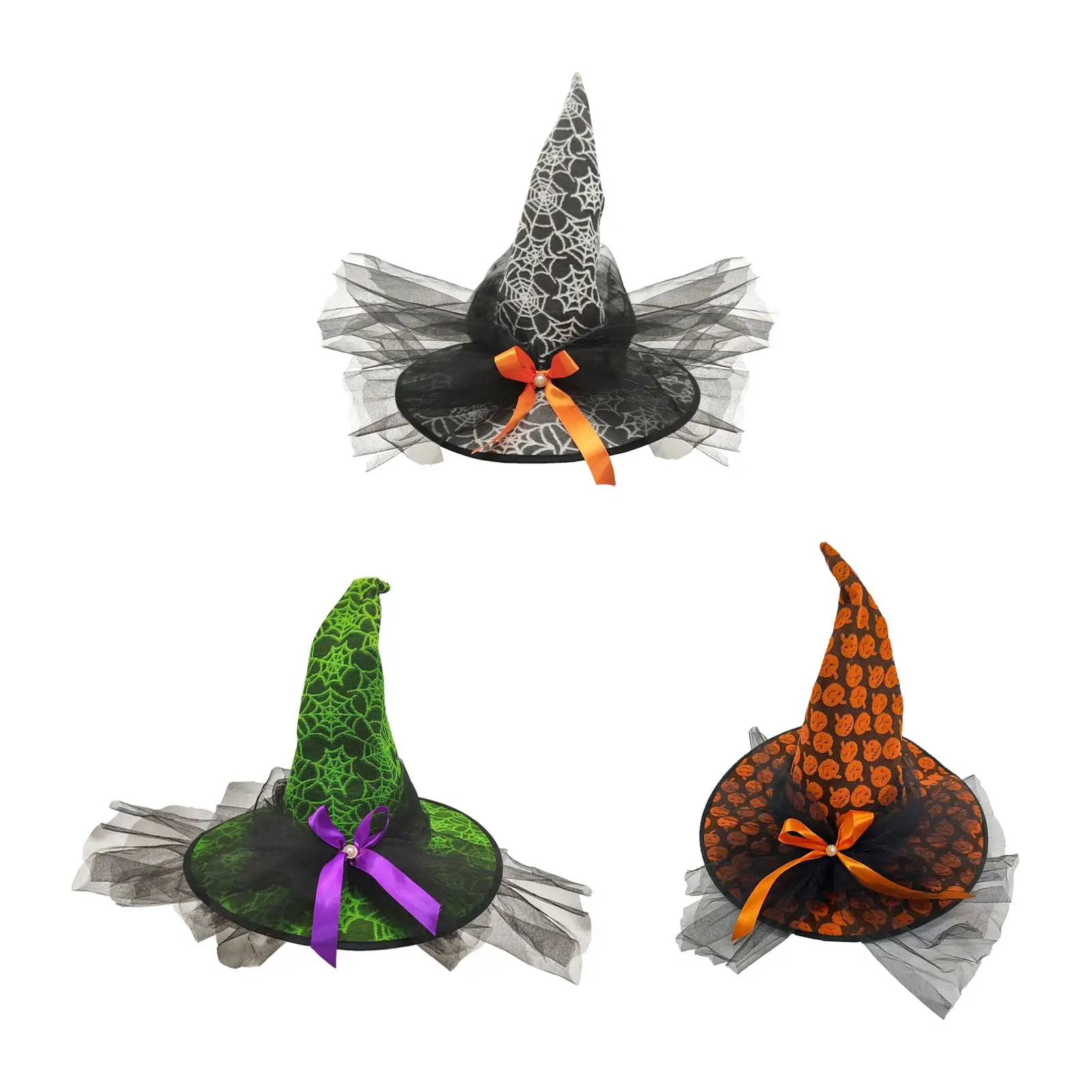 Halloween heksenhoed modern voor volwassenen puntige pet voor maskerade carnaval vakantie