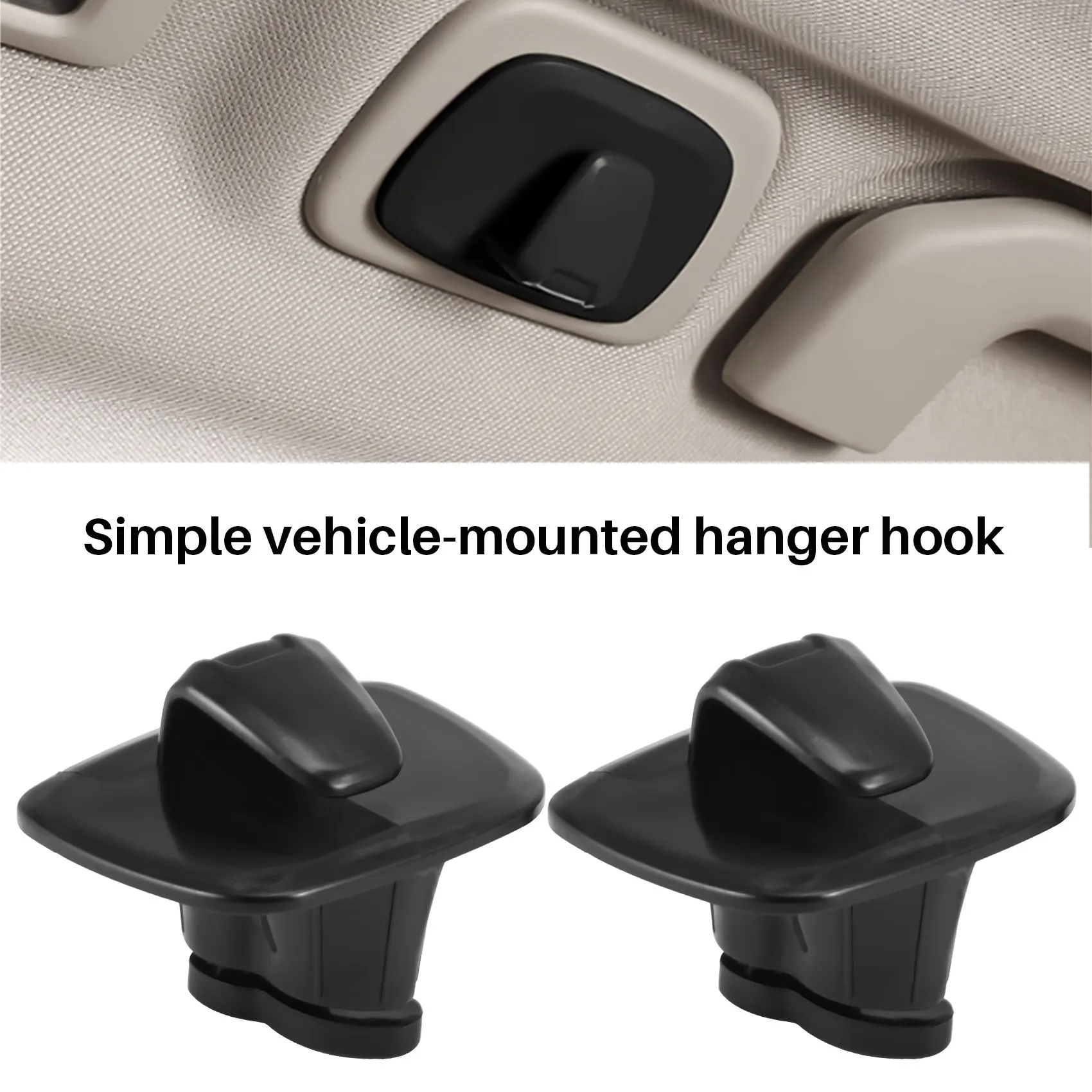 2Pcs Car Black ABS Interior Roof Hooks Clothes Hanger Hook Trim for V90 S90 XC40 XC60 XC90 2015-2020