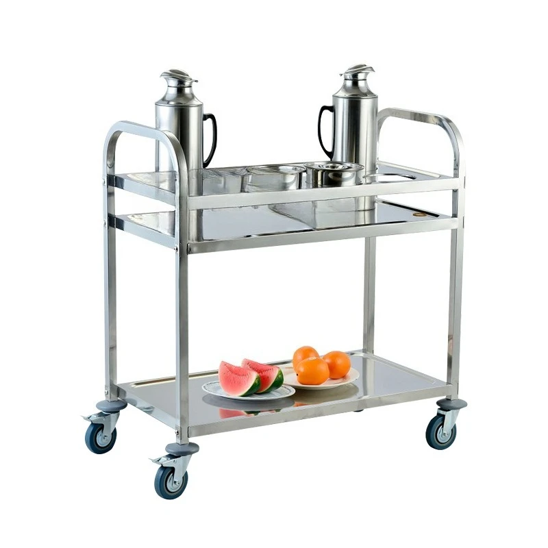 

Dismountable stainless steel seasoning cart, hotel multi-functional stainless steel trolley