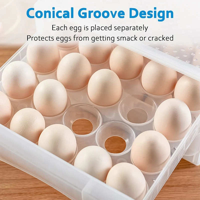 HOT SALE Egg Holder For Refrigerator,Eggs Storage Container For Refrigerator, Perfect Household Egg Organizer For Farm